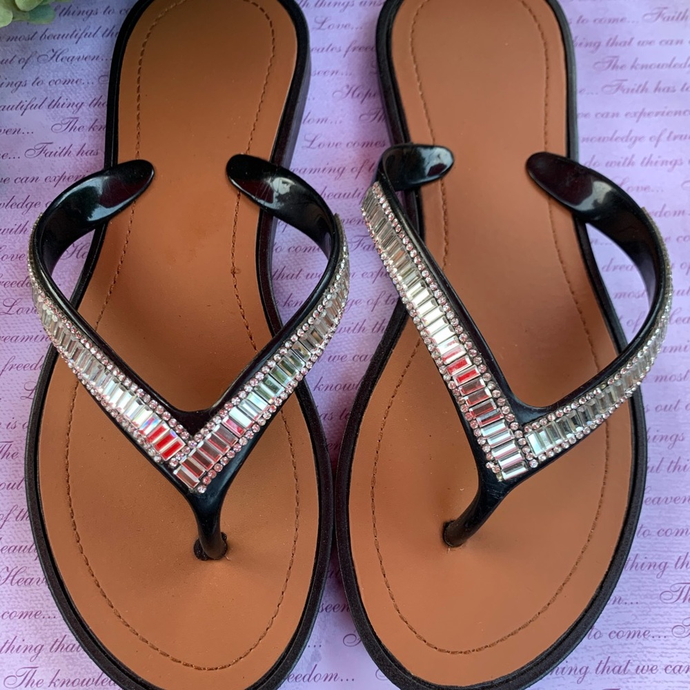 Rhinestone Jelly Sandals size 8. NWOT. Nice🎰